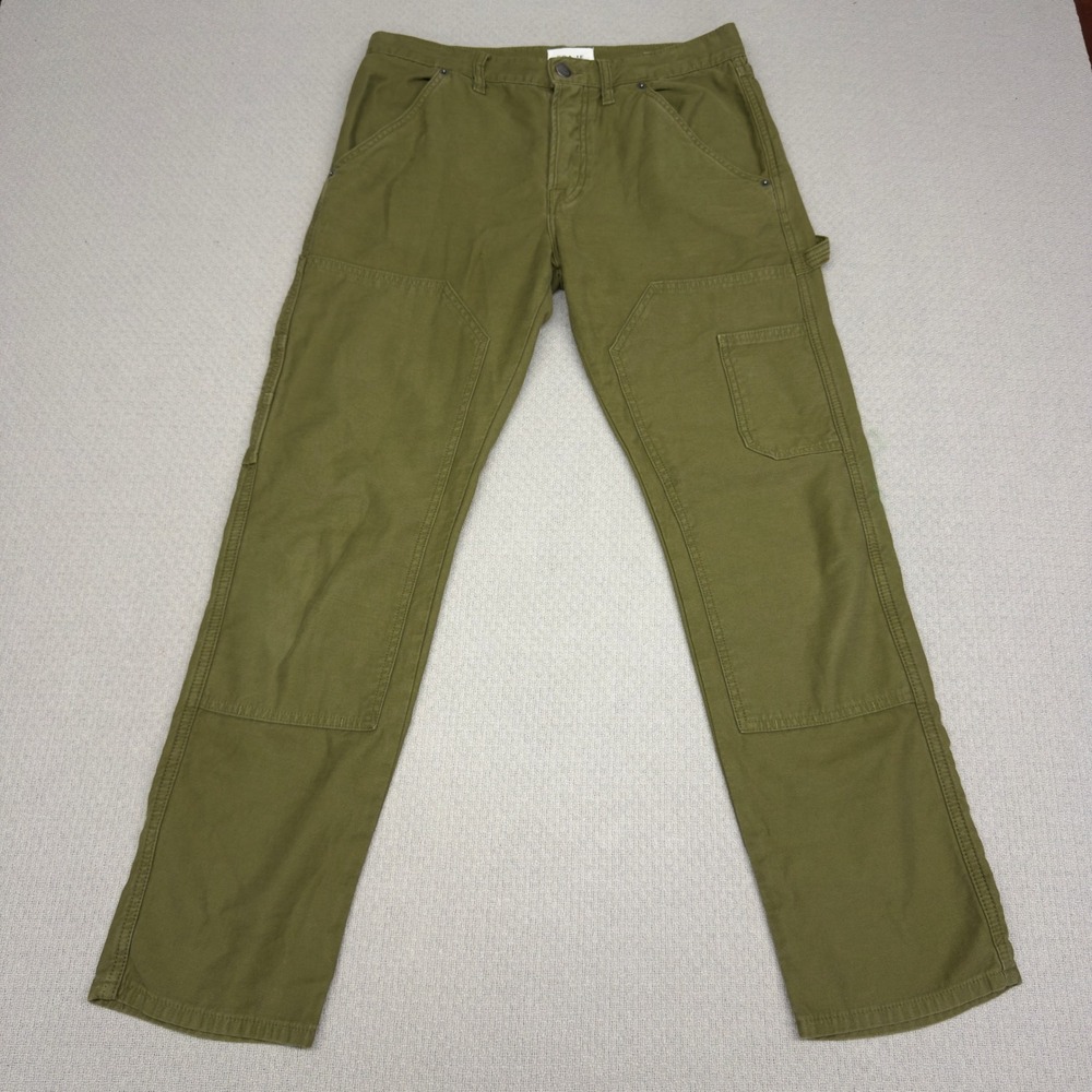 Frame Pants Womens 26 Green Cotton Le Slouch Carpenter Straight Fit Casual